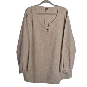 Emery Rose Blouse Long Sleeve Lightweight Size 5X Womens
